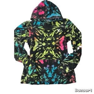 Hurley Skate Surf Tie Dye Hoodie Sweatshirt Sz XL